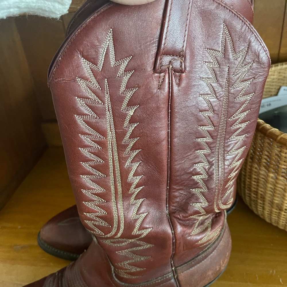 Rustic Red Cowboy Boots - Picture 6 of 7